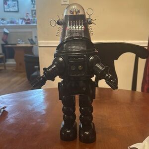 Vintage Black Robot Toy